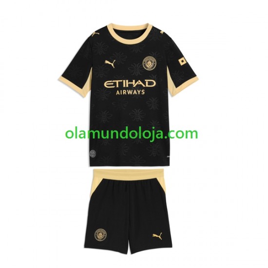 Camisola Manchester City Criança Equipamento Segundo 2026-2027 Manga Curta